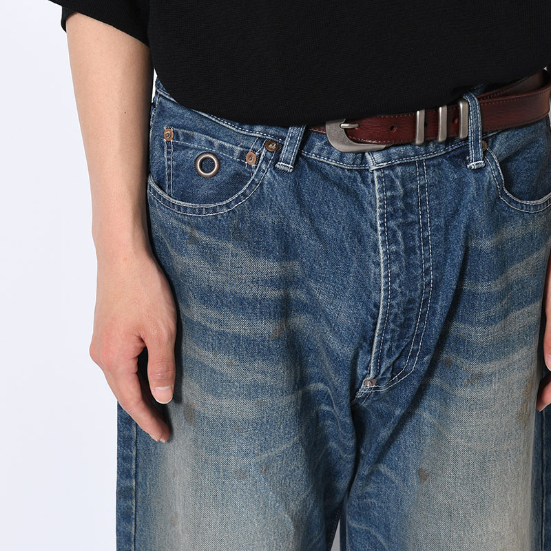 AGE FADED DENIM PANTS -INDIGO-