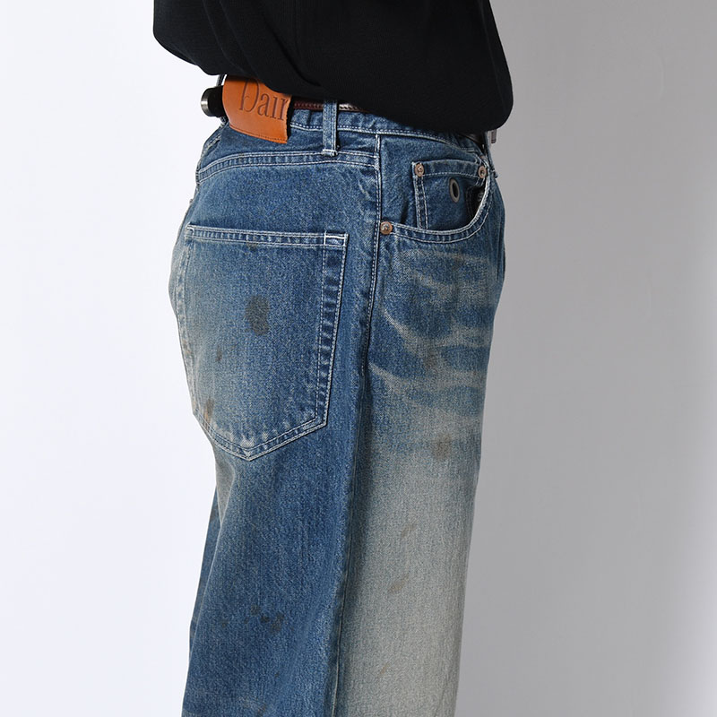 AGE FADED DENIM PANTS -INDIGO-