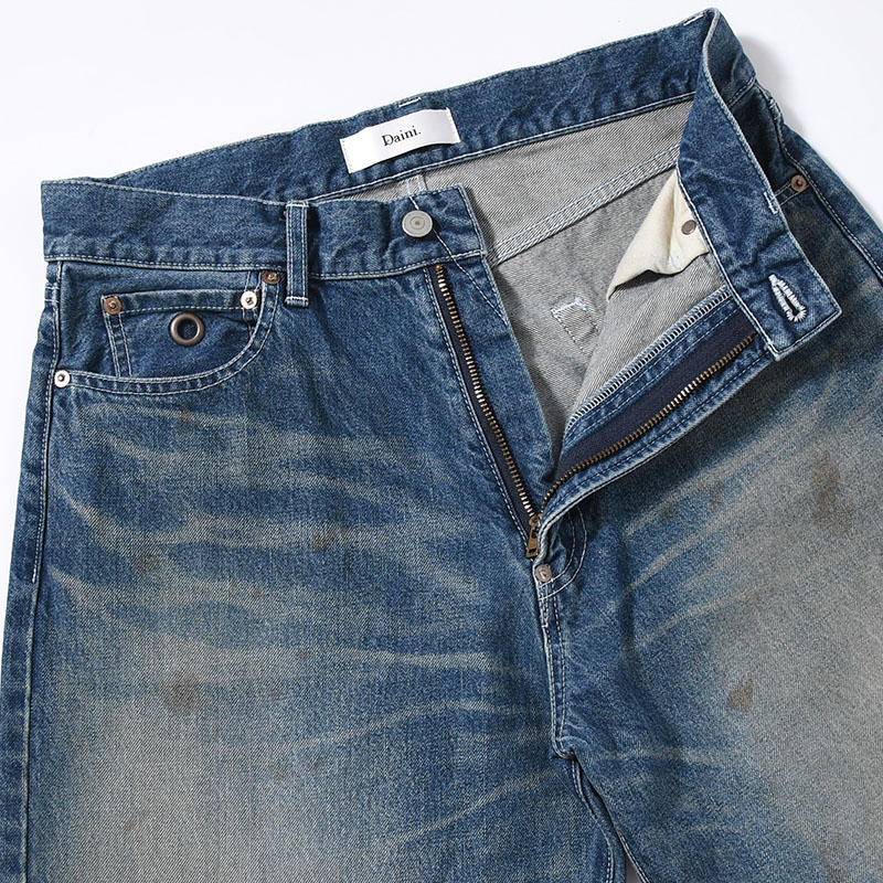 AGE FADED DENIM PANTS -INDIGO-