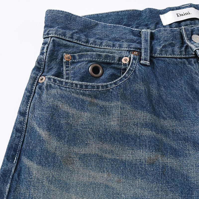 AGE FADED DENIM PANTS -INDIGO-