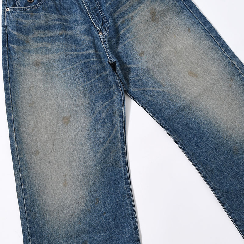 AGE FADED DENIM PANTS -INDIGO-