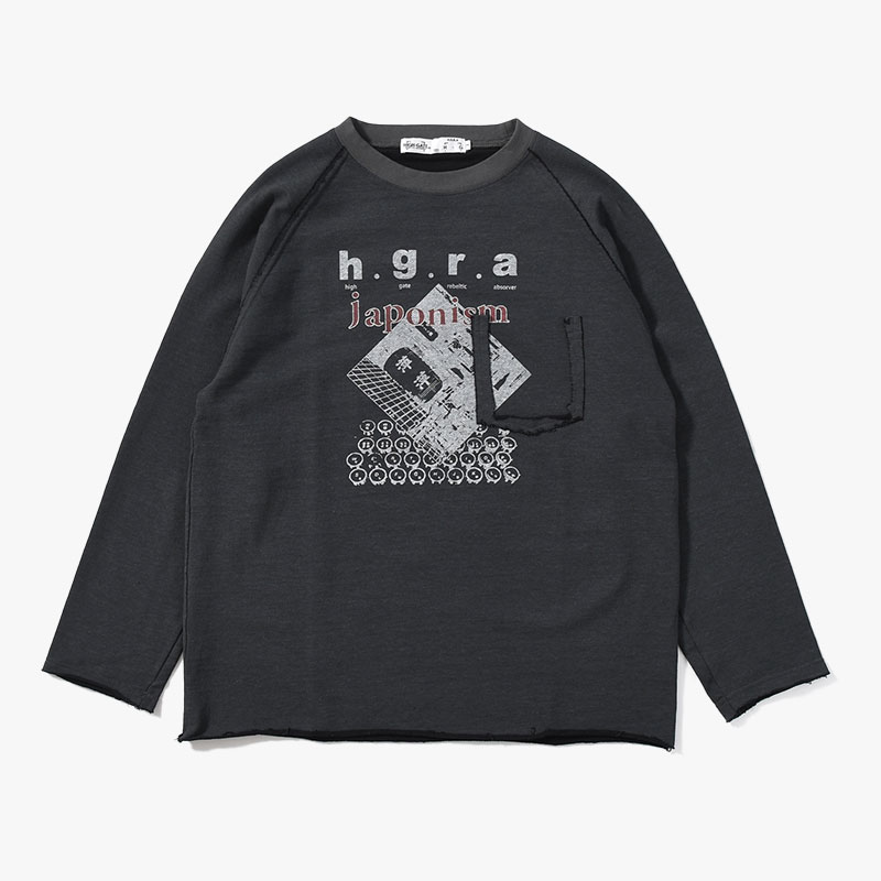 SWEAT RAGLAN L/S TEE -2.COLOR-(CHARCOAL)