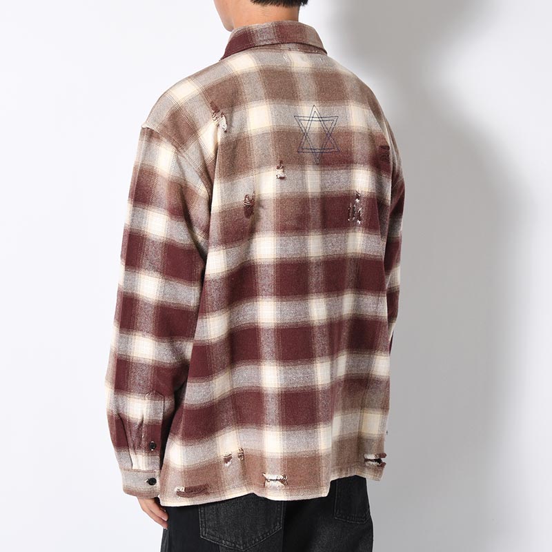 DESTROY CHECK SHIRT -2.COLOR-