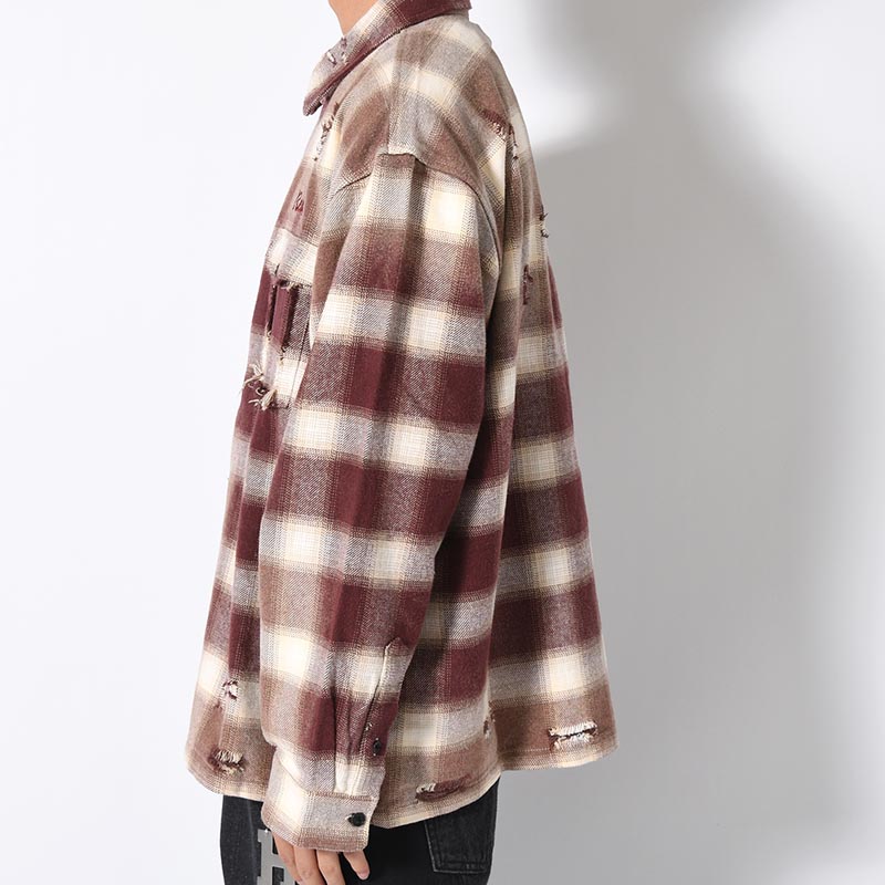 DESTROY CHECK SHIRT -2.COLOR-