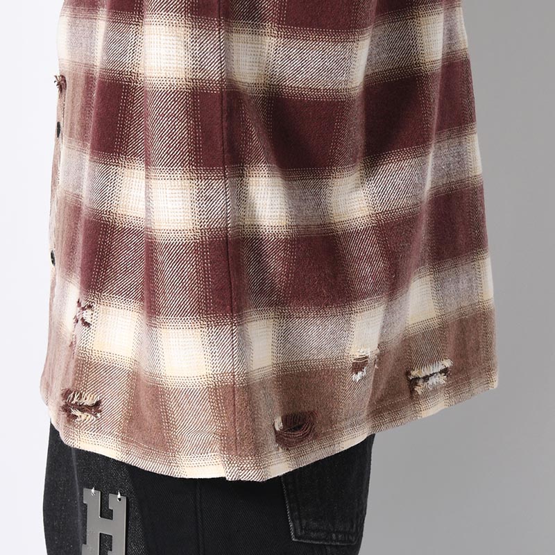 DESTROY CHECK SHIRT -2.COLOR-