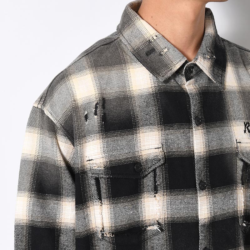 DESTROY CHECK SHIRT -2.COLOR-