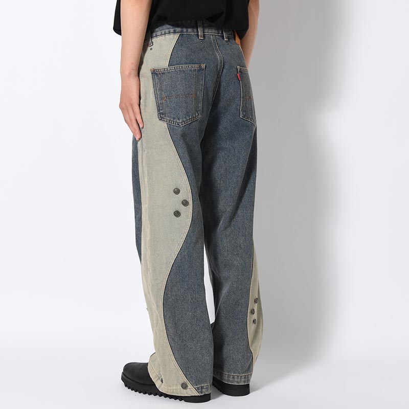 CURVE SWITCHING DENIM PANTS -3.COLOR-