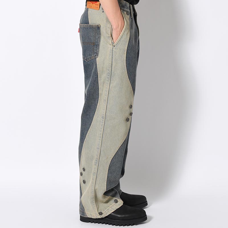 CURVE SWITCHING DENIM PANTS -3.COLOR-