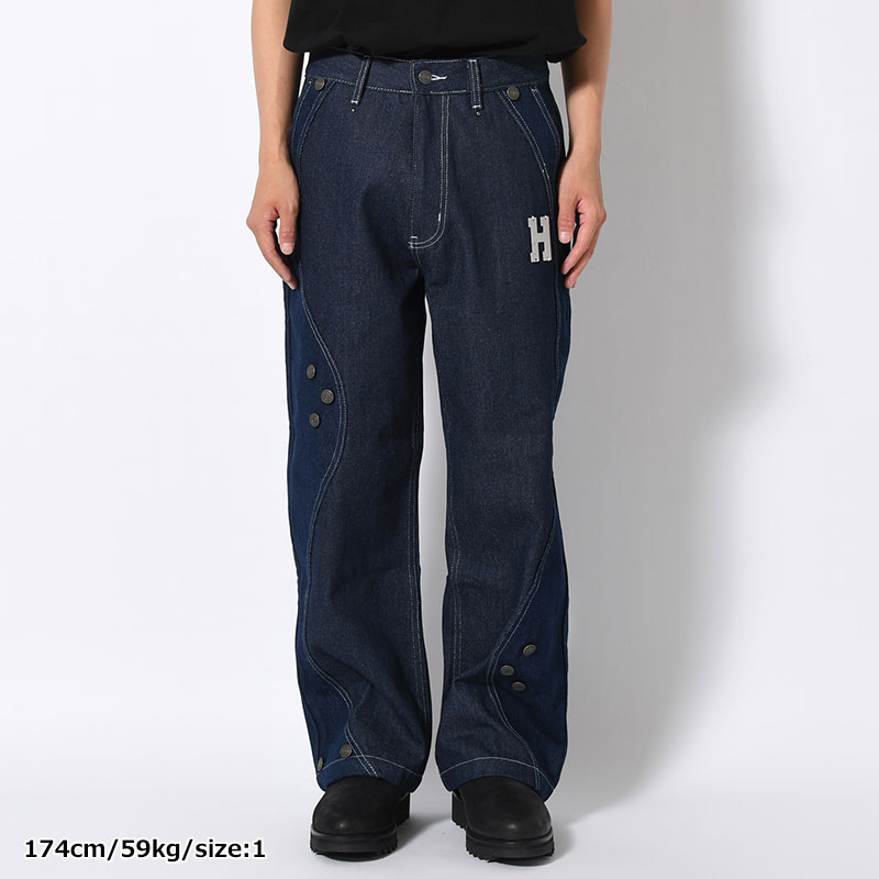 CURVE SWITCHING DENIM PANTS -3.COLOR-