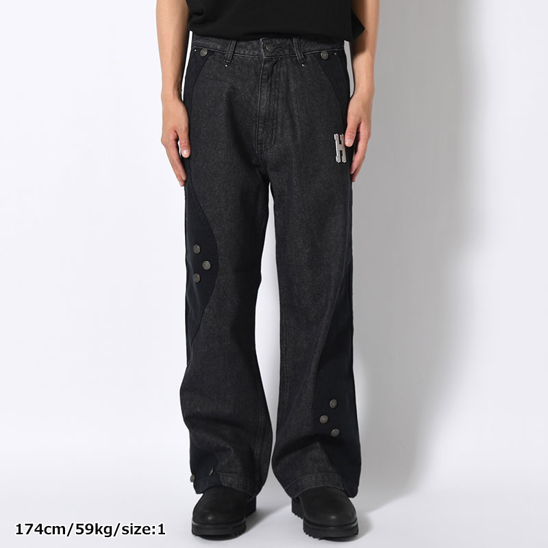 CURVE SWITCHING DENIM PANTS -3.COLOR-