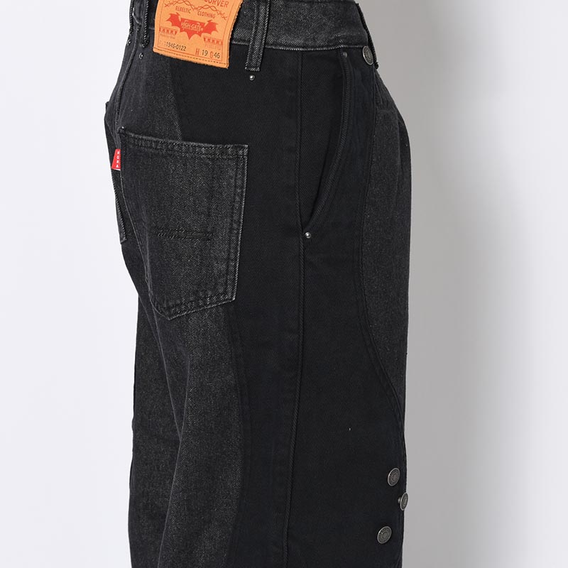 CURVE SWITCHING DENIM PANTS -3.COLOR-