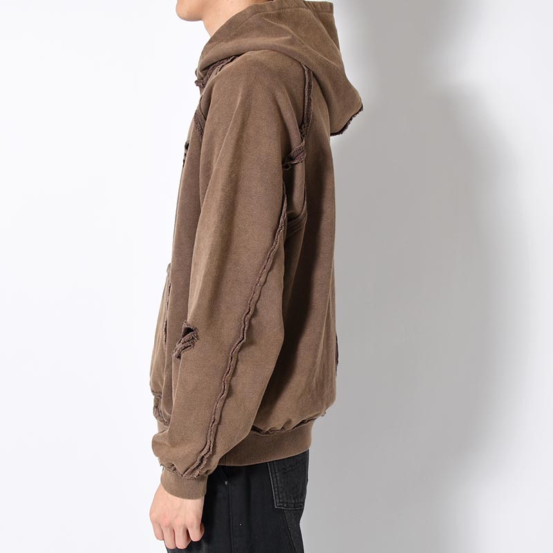 FADE OVERLAP PRINT HOODIE -3.COLOR-