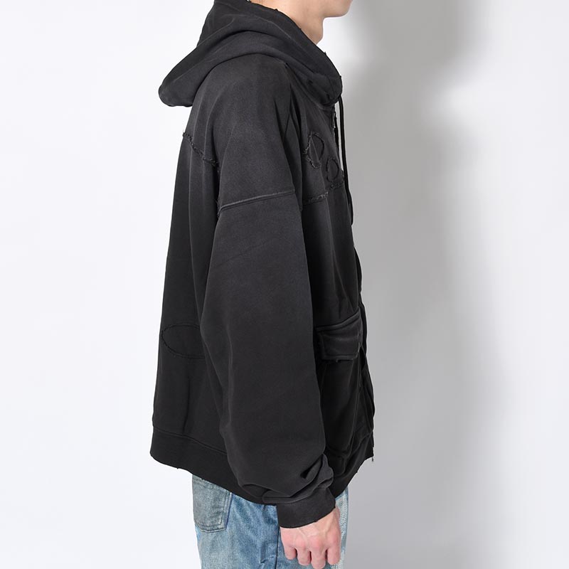 FADE DAMAGE ZIP HOODIE -3.COLOR-