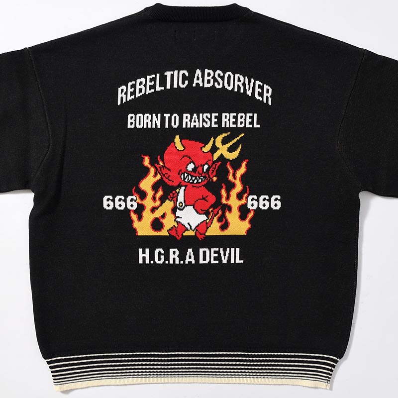 RETRO DEVIL CREW KNIT -3.COLOR-