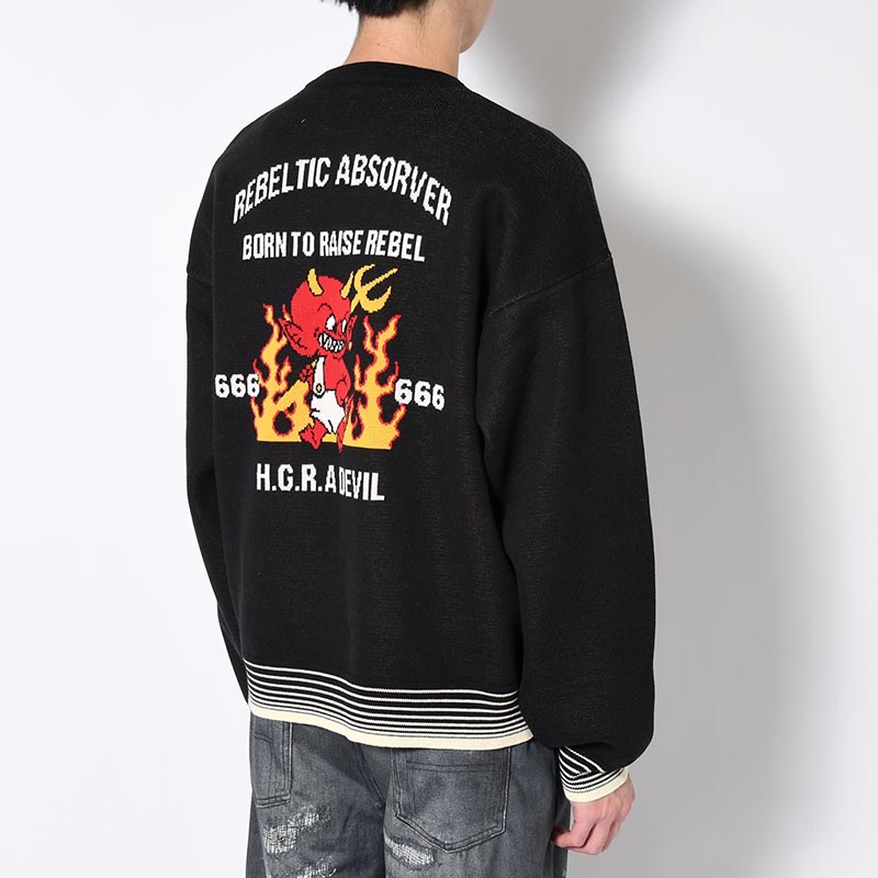 RETRO DEVIL CREW KNIT -3.COLOR-