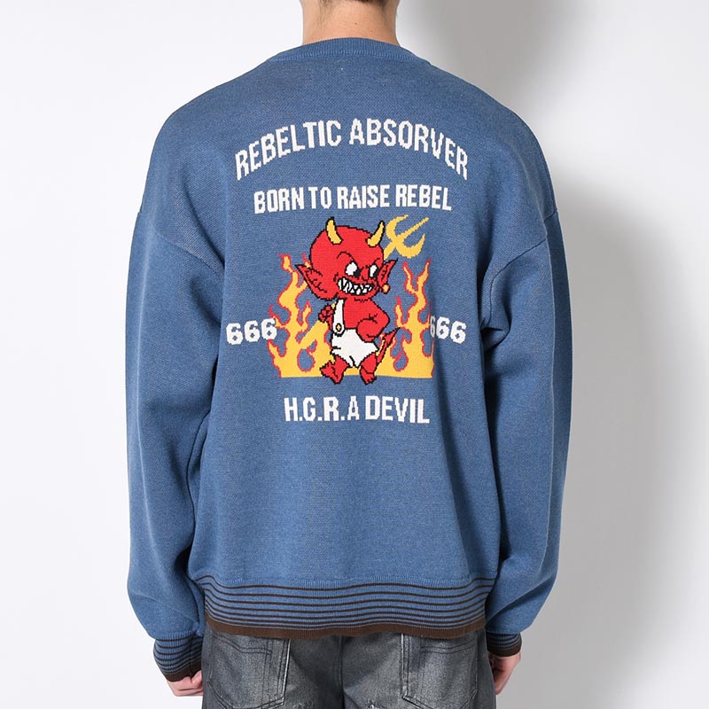 RETRO DEVIL CREW KNIT -3.COLOR-