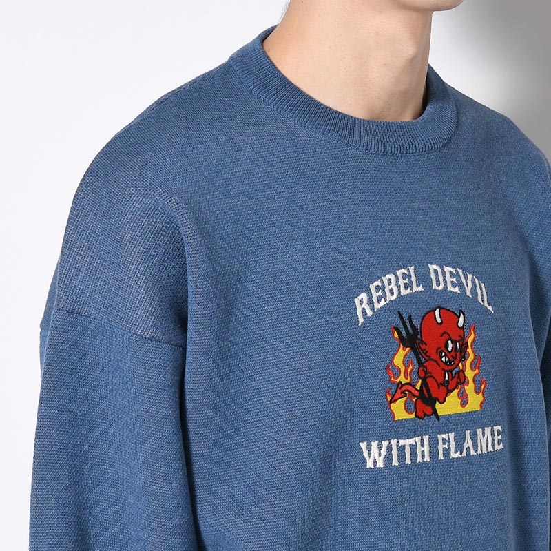 RETRO DEVIL CREW KNIT -3.COLOR-