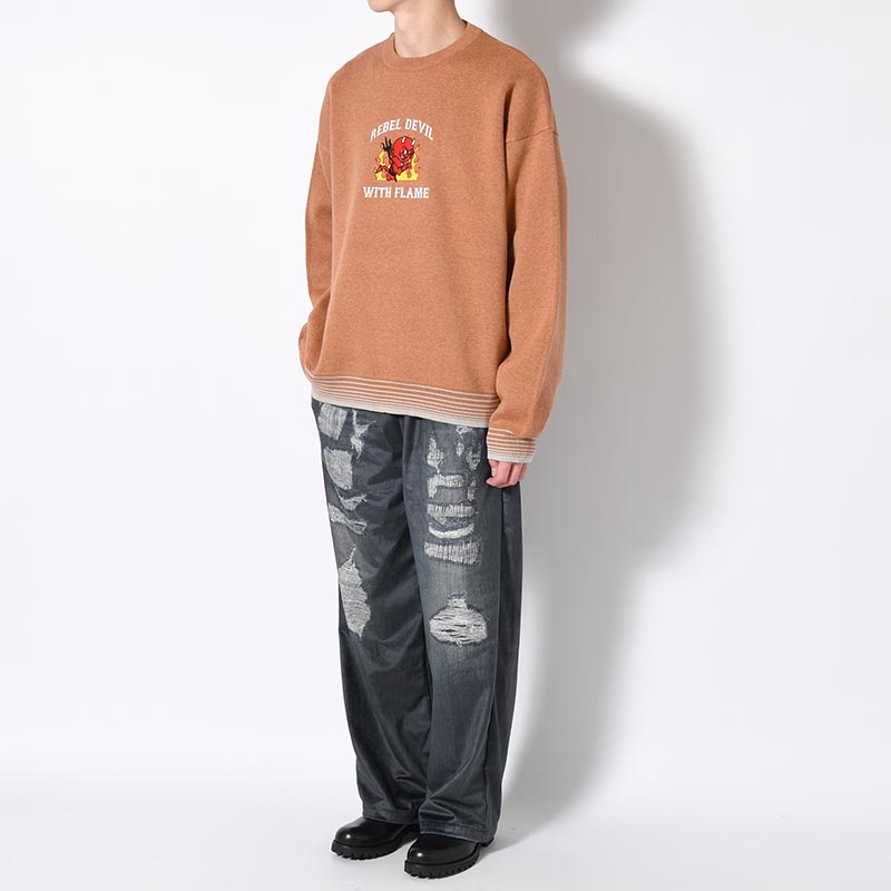 RETRO DEVIL CREW KNIT -3.COLOR-