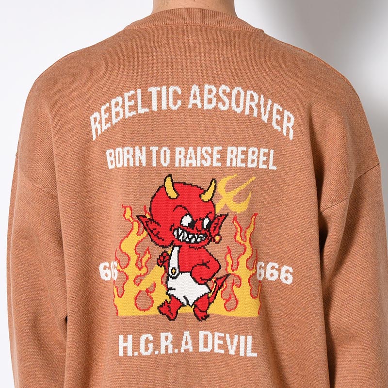 RETRO DEVIL CREW KNIT -3.COLOR-