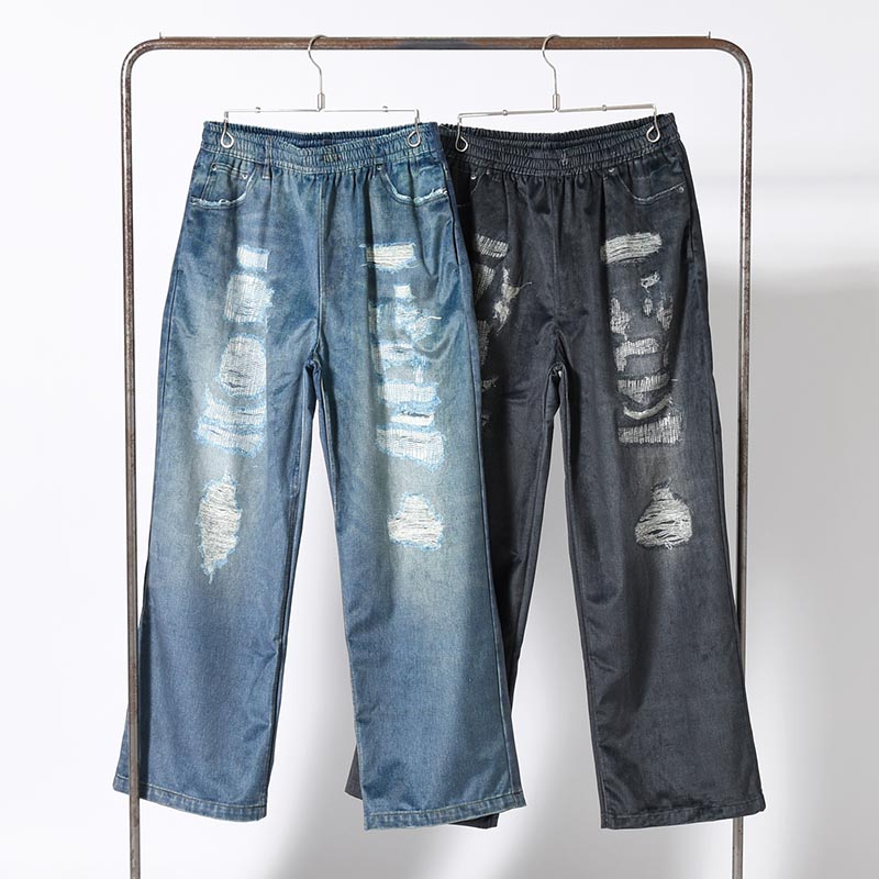 TROMPE L'OEIL DENIM PANTS -2.COLOR-