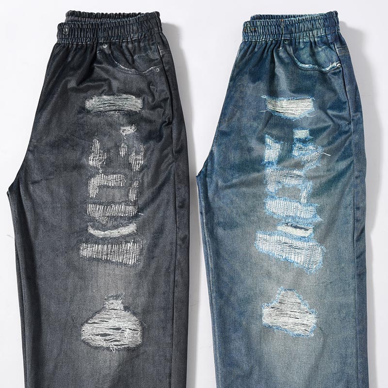 TROMPE L'OEIL DENIM PANTS -2.COLOR-