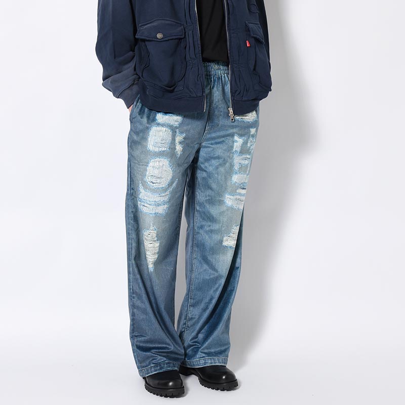 TROMPE L'OEIL DENIM PANTS -2.COLOR-