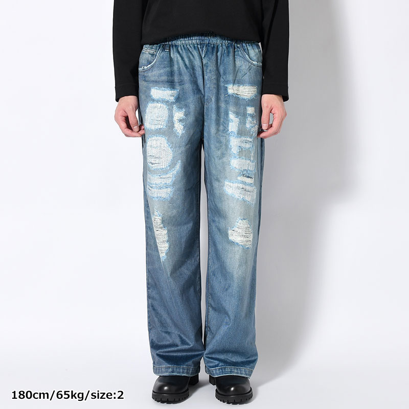 TROMPE L'OEIL DENIM PANTS -2.COLOR-