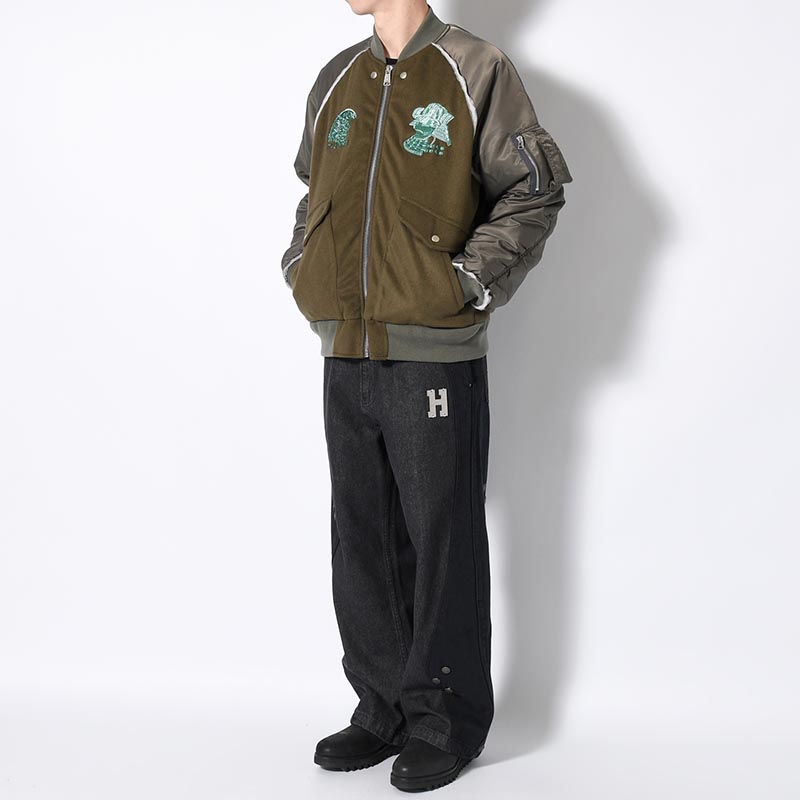 MILITARY DOCKING BOMBER JACKET -2.COLOR-