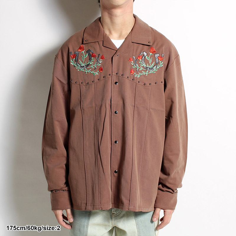 STUDS WESTERN SHIRT -3.COLOR-