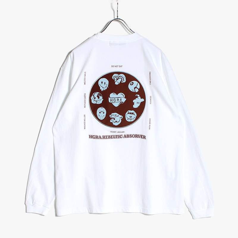 CIRCLE PATCH L/S TEE -3.COLOR-(WHITE)