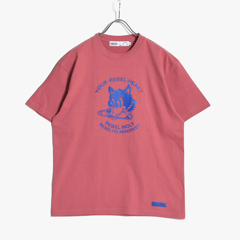 REBEL WOLF TEE -3.COLOR-(RED)