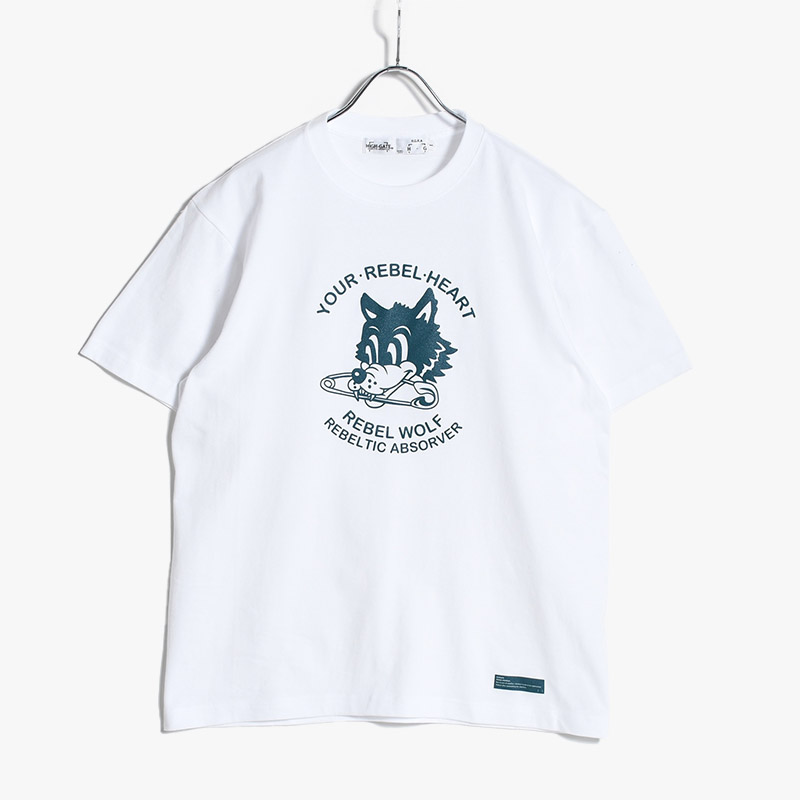 REBEL WOLF TEE -3.COLOR-(WHITE)