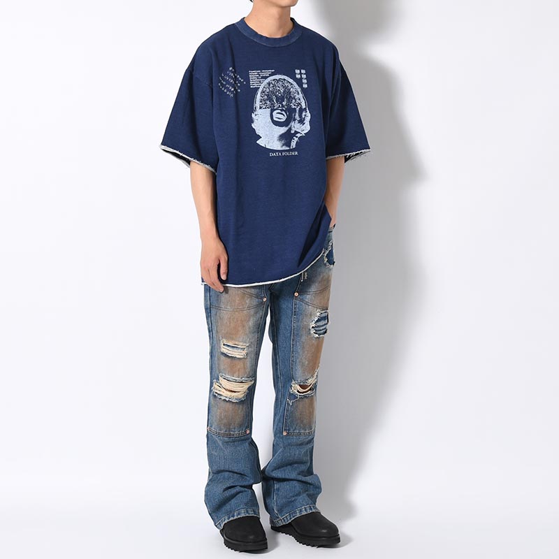 DAMAGE SWEAT TEE (NEW COLOR) -2.COLOR-