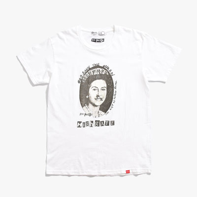 GOD SAVE THE QUEEN TEE -WHITE-