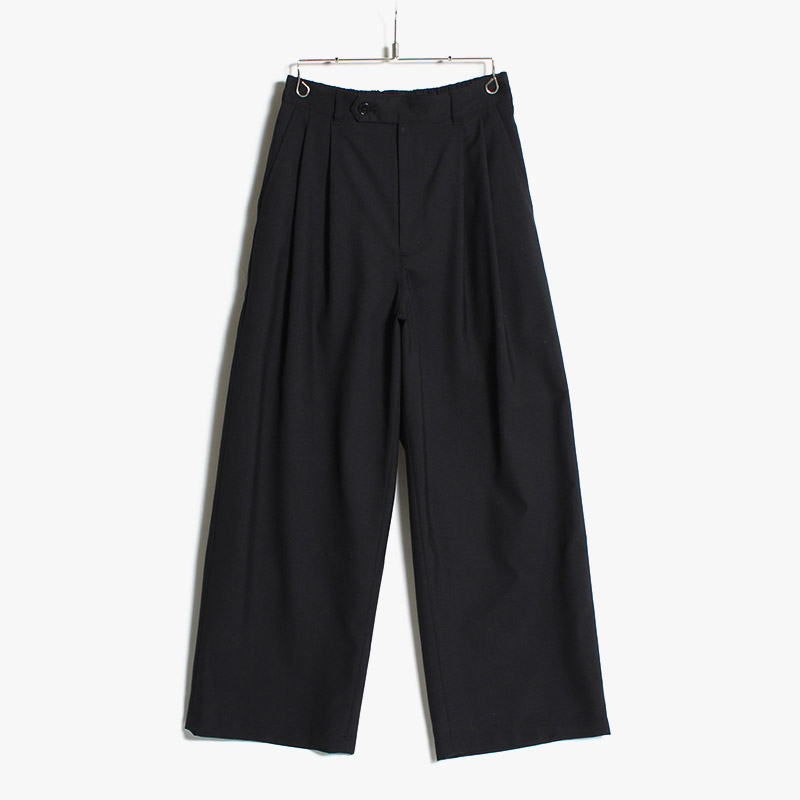 TROPICAL CLOTH WIDE PANTS -BLACK- | IN ONLINE STORE