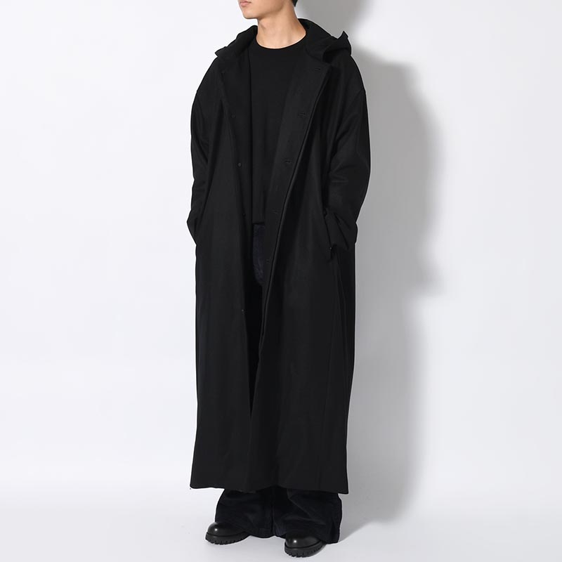 BEXTREME OVER HOODED COAT -BLACK-