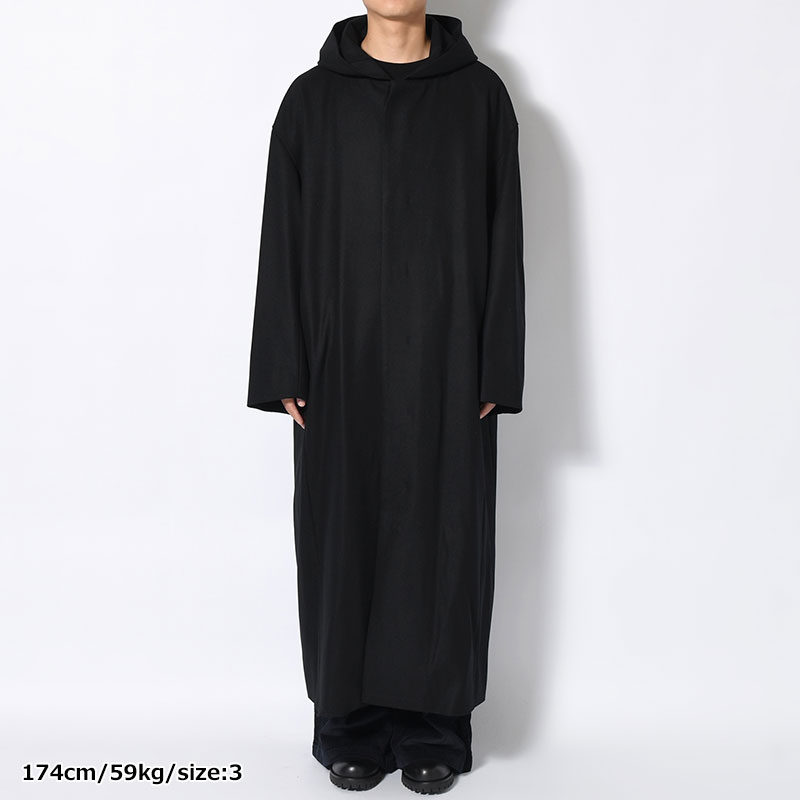 BEXTREME OVER HOODED COAT -BLACK-