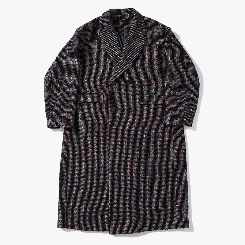 LOOP TWEED EXTREME OVER COAT -PURPLE-