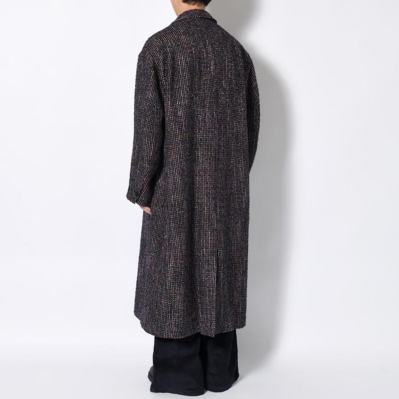 LOOP TWEED EXTREME OVER COAT -PURPLE-