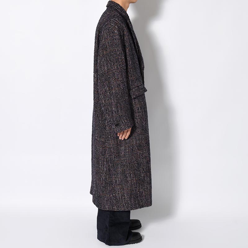 LOOP TWEED EXTREME OVER COAT -PURPLE-