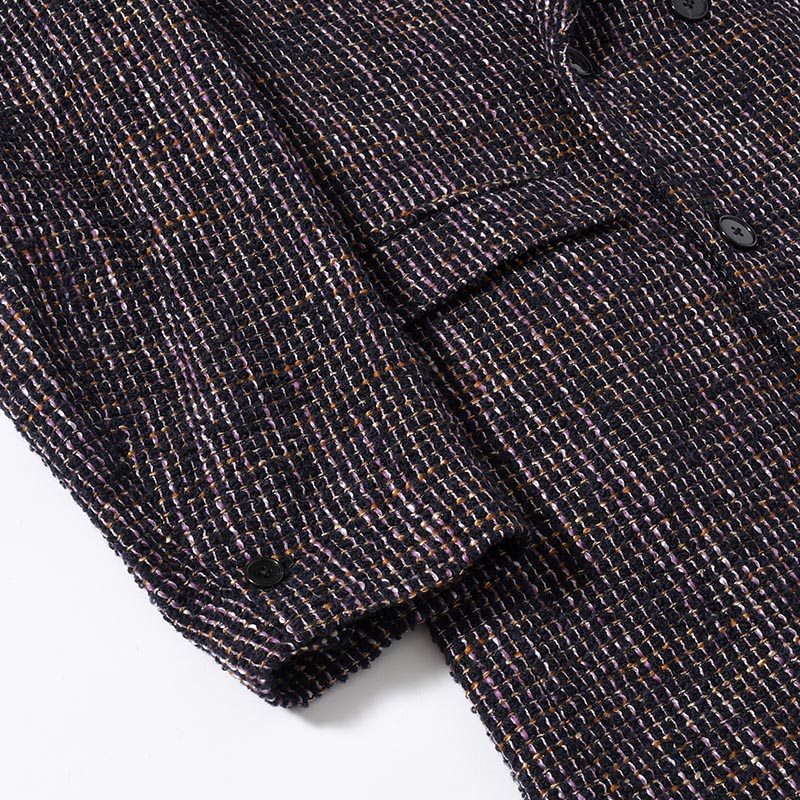 LOOP TWEED EXTREME OVER COAT -PURPLE-