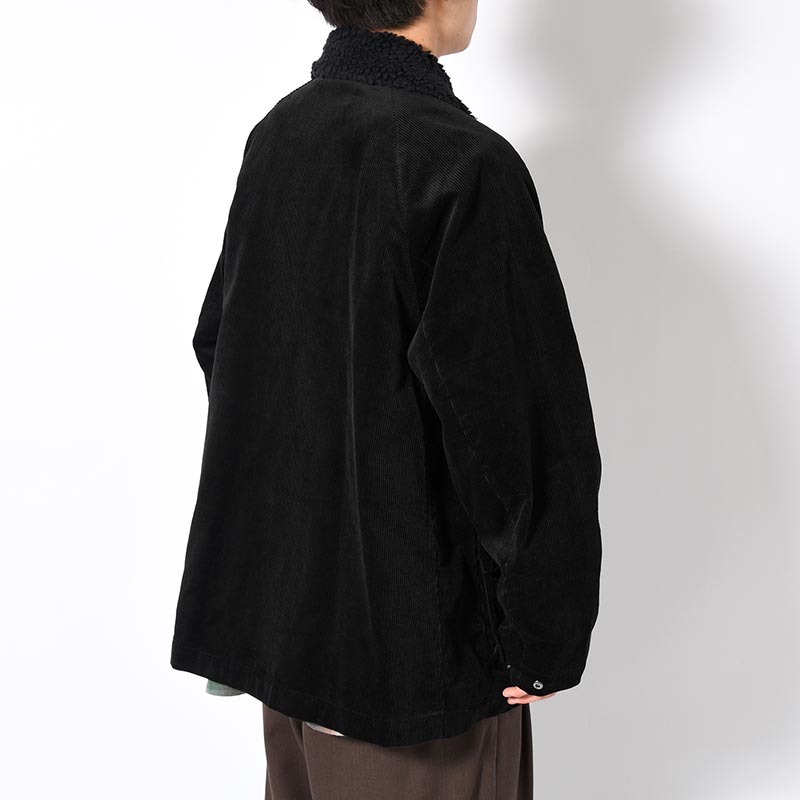 BOA COLLAR CORDUROY JACKET -BLACK-