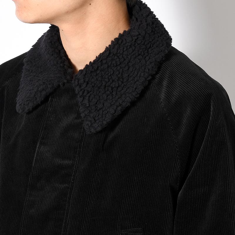 BOA COLLAR CORDUROY JACKET -BLACK-