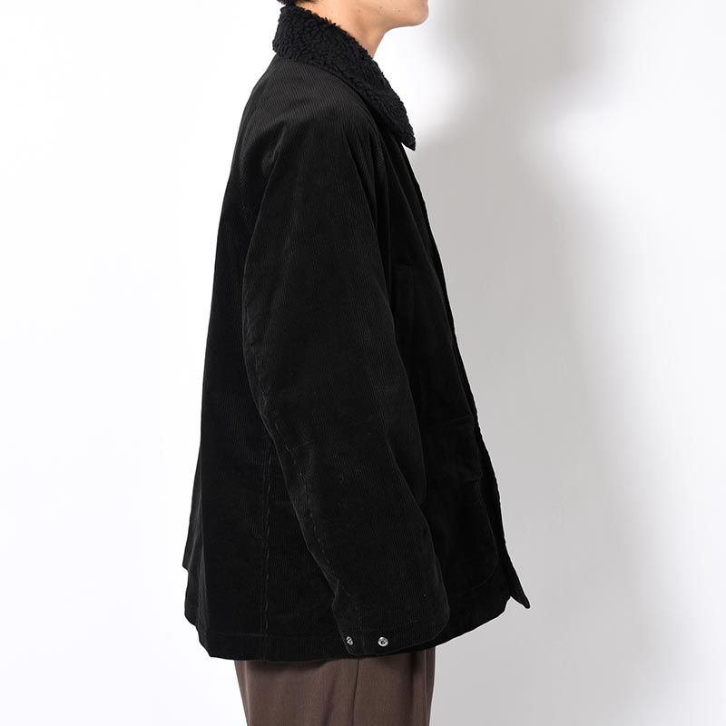 BOA COLLAR CORDUROY JACKET -BLACK-