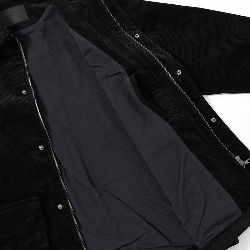 BOA COLLAR CORDUROY JACKET -BLACK-