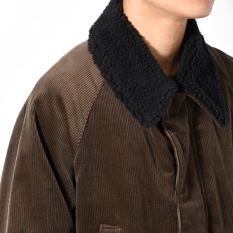 BOA COLLAR CORDUROY JACKET -OLIVE-