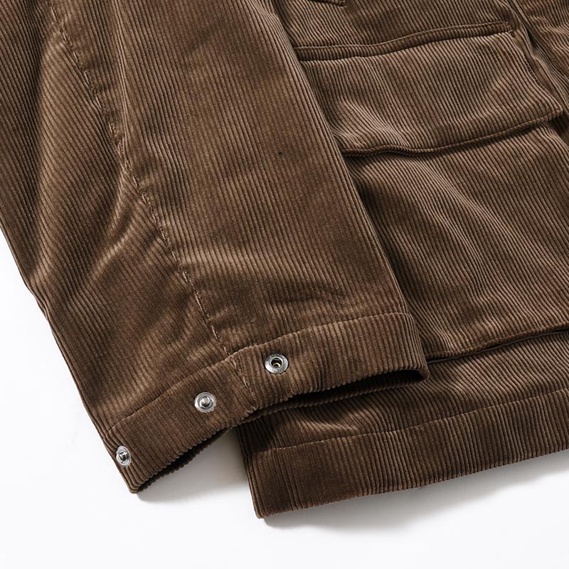 BOA COLLAR CORDUROY JACKET -OLIVE-