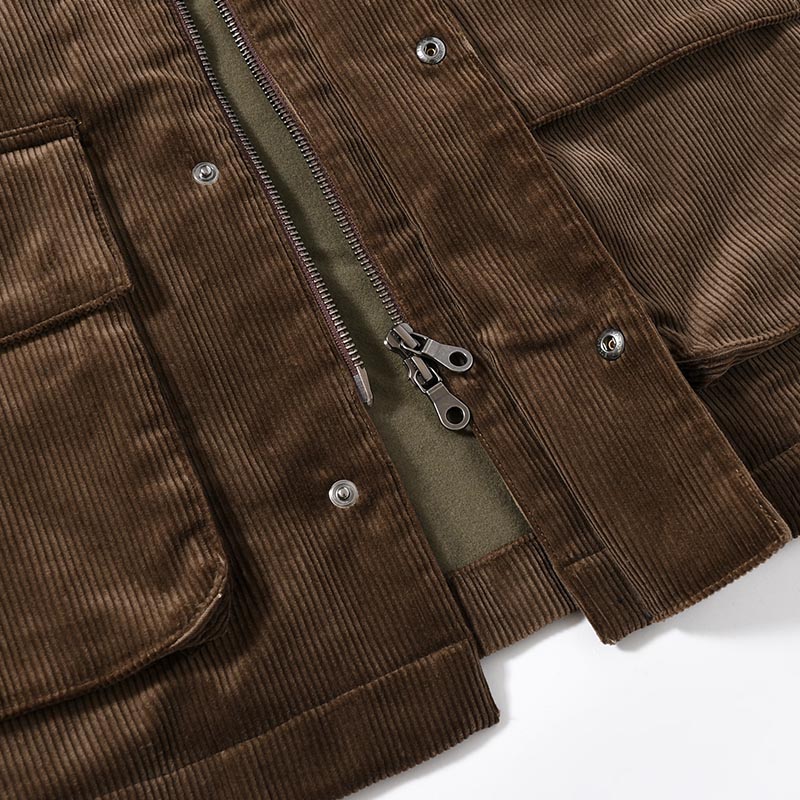 BOA COLLAR CORDUROY JACKET -OLIVE-