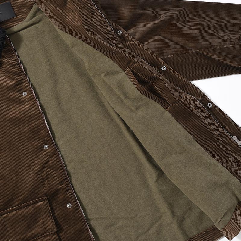 BOA COLLAR CORDUROY JACKET -OLIVE-