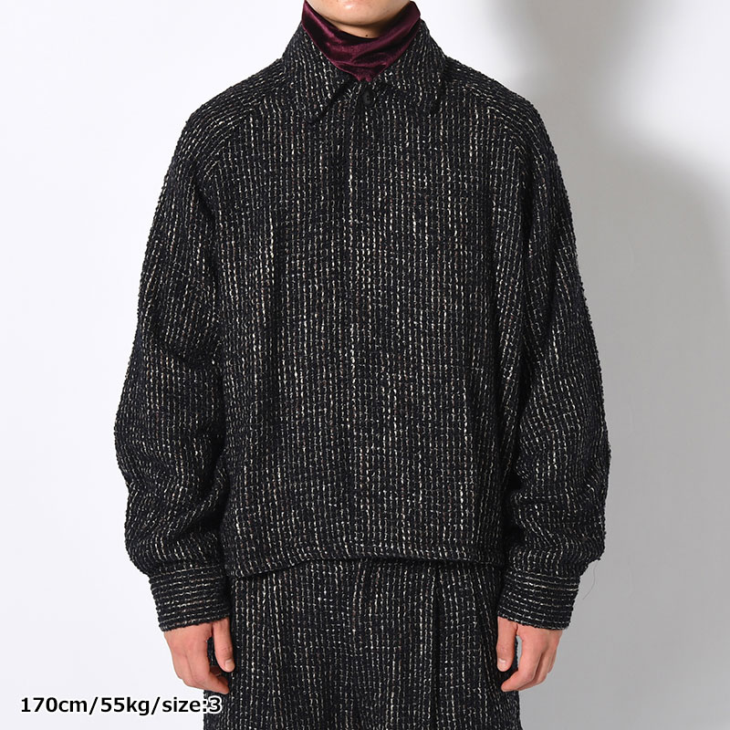 LOOP TWEED SHORT JACKET -BLACK-